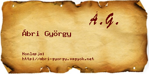 Ábri György névjegykártya