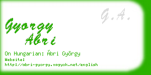 gyorgy abri business card